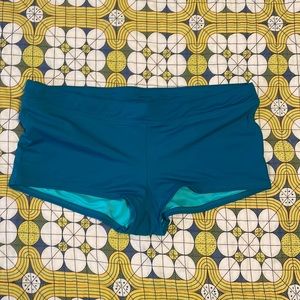 Title 9 XL teal green swim boy shorts EUC